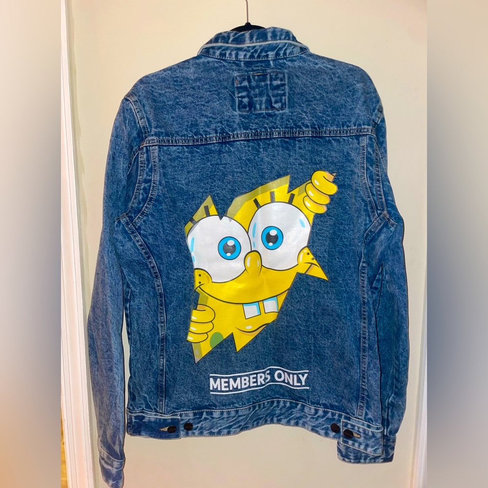 Members Only Spongebob Jean Jacket - Brand New With Tags